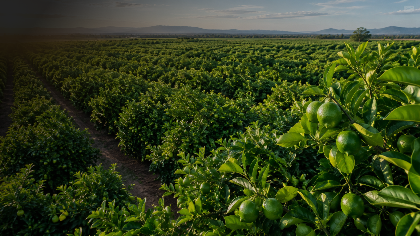 Persian lime orchard in Mexico